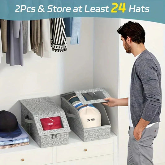 🧢 Halmozható sapkatároló dobozok baseball sapkákhoz 🎁