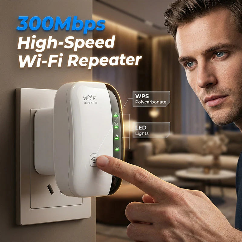 📶 300 Mb/s sebességű Wi-Fi-jelerősítő és -átjátszó 🚀💻