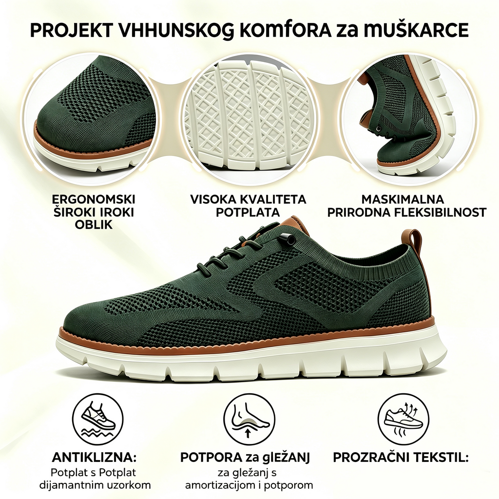 🔥 Današnja posebna ponuda: 50% popusta! ⏰ Prozračne i neklizajuće mokasine! S potporom svoda stopala i podstavljenim međupotplatom, recite zbogom bolovima u stopalima.
