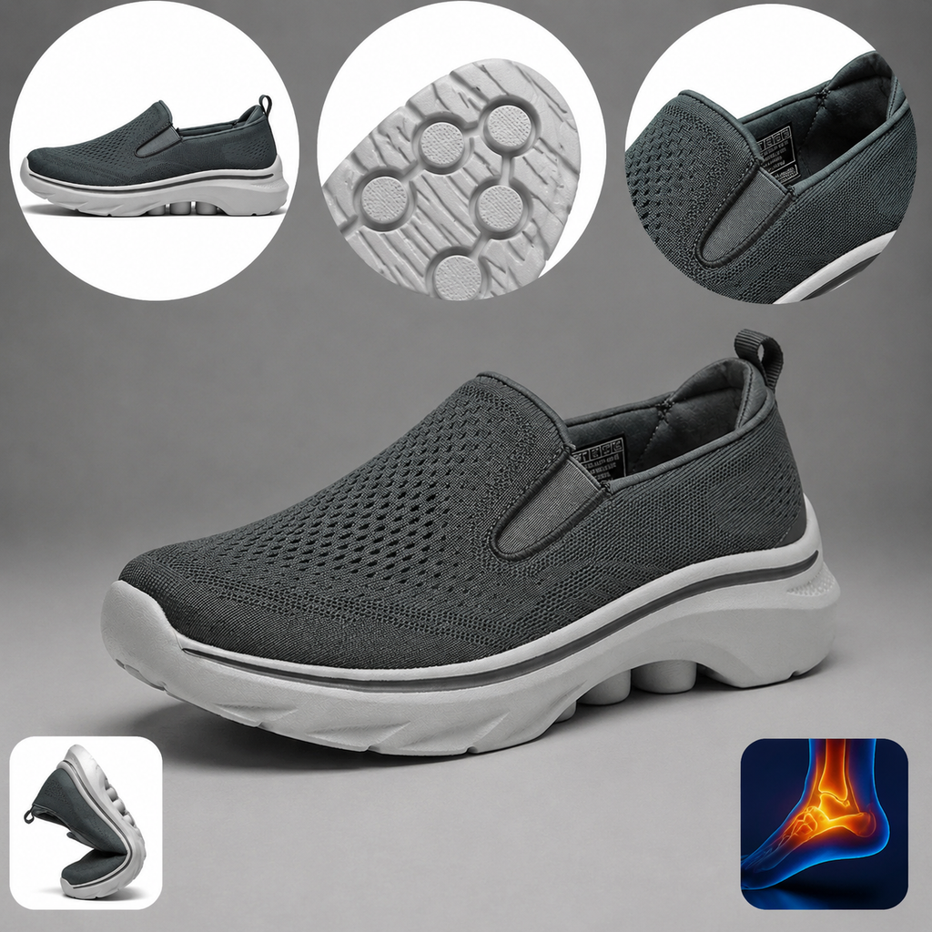🔥 Zapatos ortopédicos con diseño ergonómico. ⏰ Malla ligera y transpirable. 👞 Tallas completas: camina con confianza