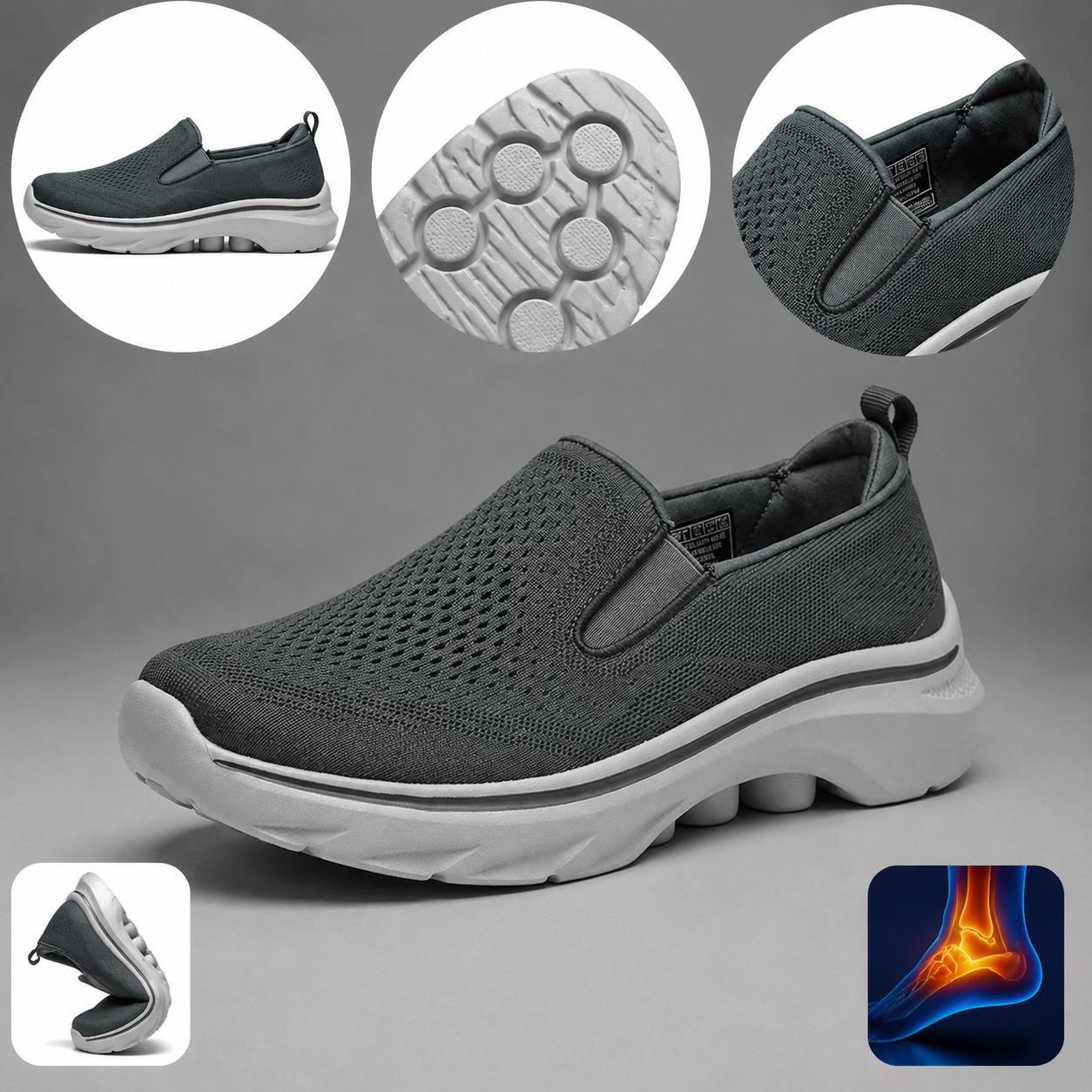🔥 Zapatos ortopédicos con diseño ergonómico. ⏰ Malla ligera y transpirable. 👞 Tallas completas: camina con confianza