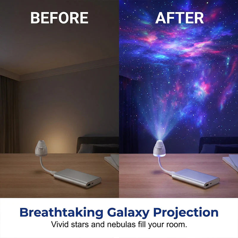🌌 Űrkapszula csillagos égbolt projektor éjszakai fény | Nagyfelbontású galaxis hangulatvilágítás 🌠