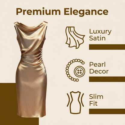 👗 Csipkés, gyöngyházszínű, szűkített derékú ruha 💃