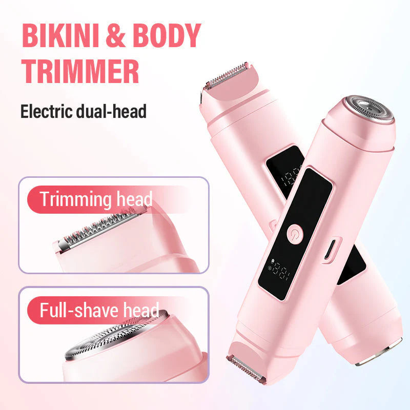 🔌 Kétfejű elektromos szőrtelenítő a bikini vonalhoz és a testhez ✨💁‍♀️