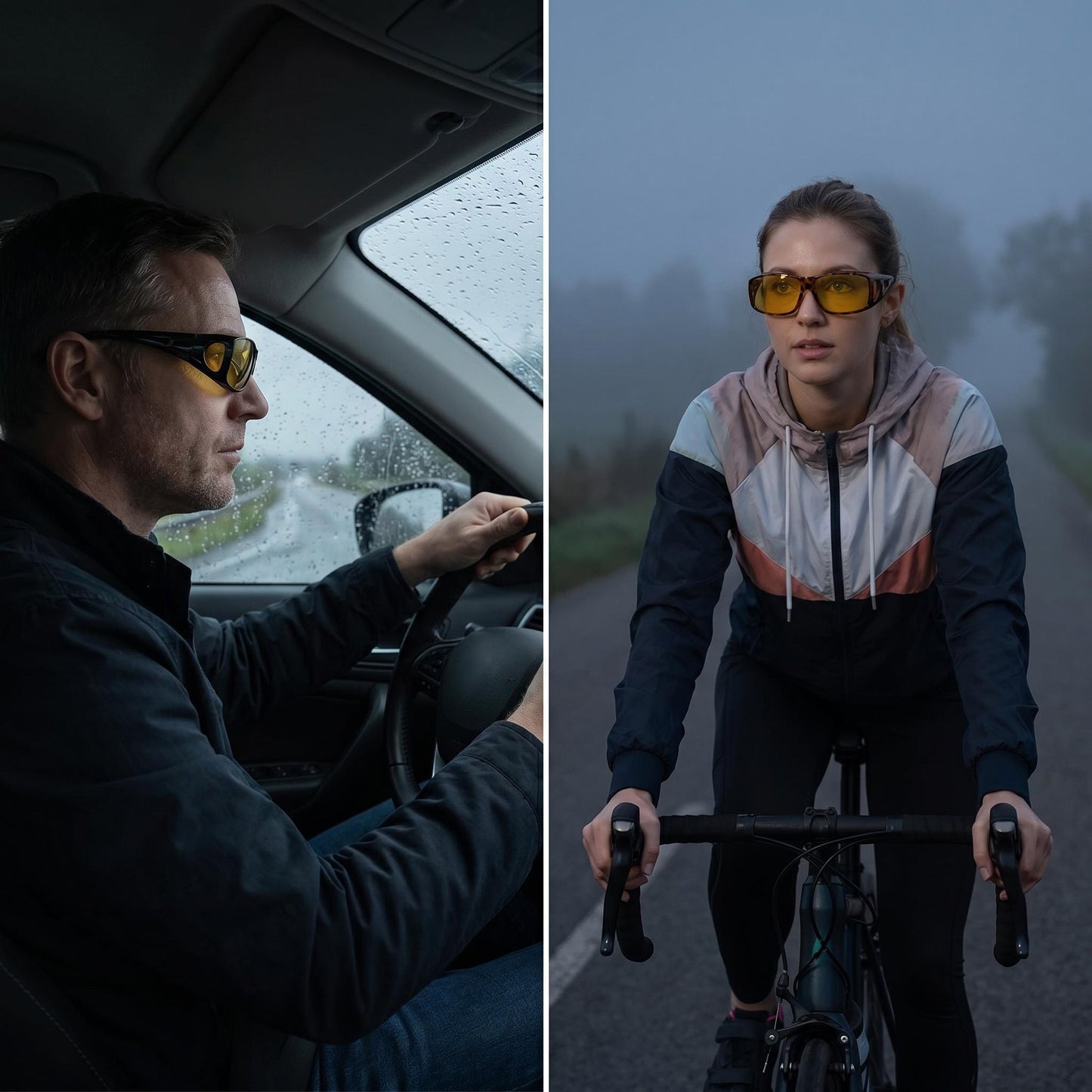 🕶️ Sötétben is jól látható, tükröződésmentes bevonattal ellátott, polarizált vezetőszemüveg 🌙🚗